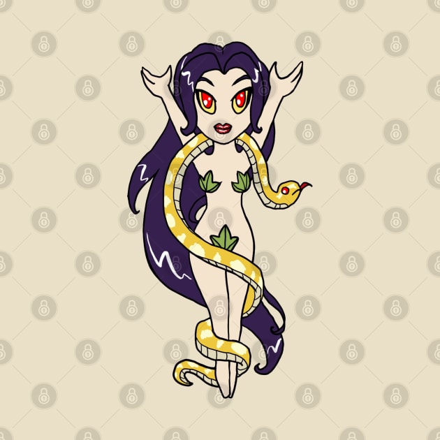 Succubus Demon Lilith with Snake CHIBI MONSTER GIRLS Series I by angelasasser