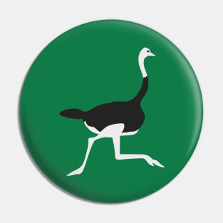 Ostrich running Pin