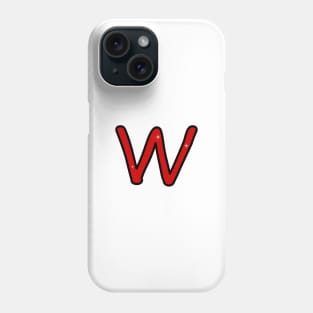 Letter W. Name with letter W. Personalized gift. Abbreviation. Abbreviation. Lettering Phone Case