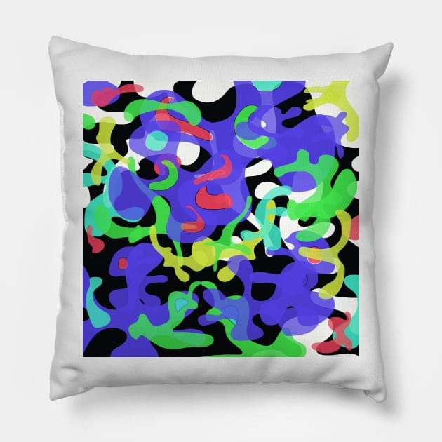 Random Paint Pillow by GalartCreations