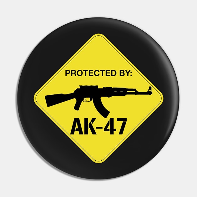 Protected by AK-47 Pin by  The best hard hat stickers 