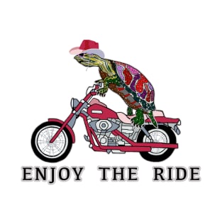 Turtle Love, Cowgirl Turtle, Enjoy the Ride, Motorcycle, Love, Girl bikers T-Shirt