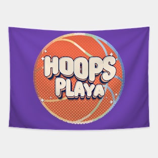 Retro Basketball Playa Hoops Lover Basketball Design Tapestry