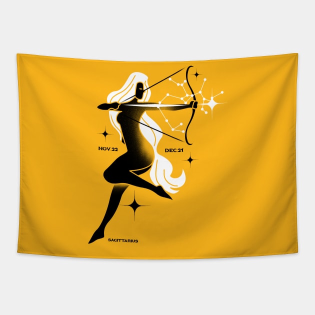 Arrow Girl Tapestry by Heymoonly