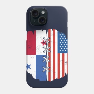 Proud Panamanian American Heritage // Panama & USA Flags Phone Case