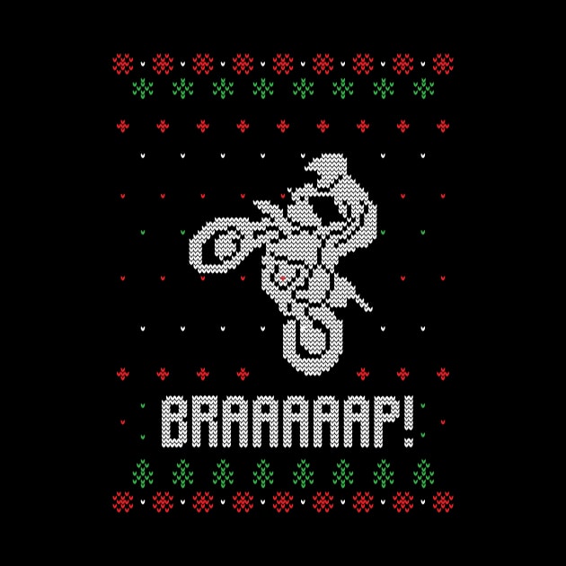 Merry Christmas Motorcross Xmas Gift Ugly by Gufbox