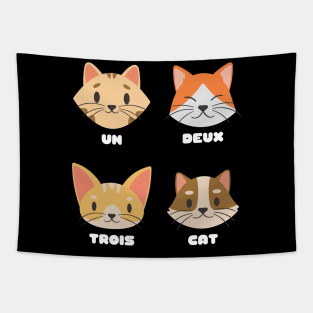 Un Deux Trois Cat Tapestry