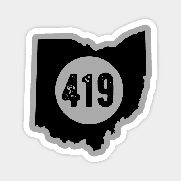 419 Area Code Ohio Magnet by OHYes