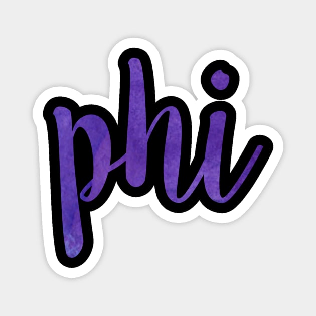 Purple Phi Magnet by lolosenese