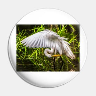 Great White Egret Pin