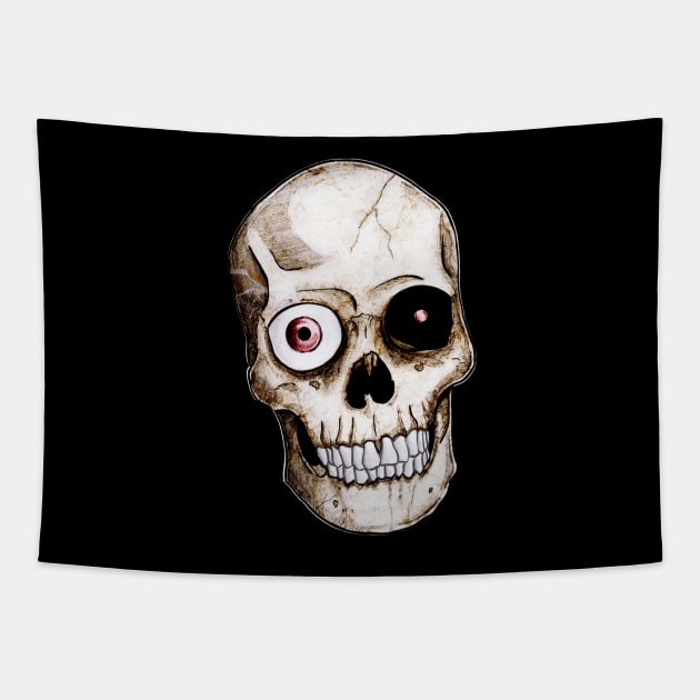 Skull 02 Tapestry by VintageGrim