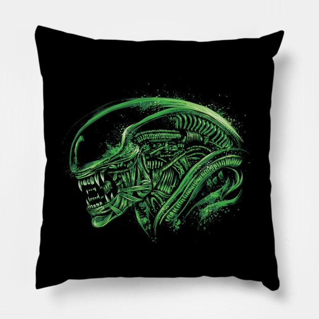 Space Nightmare Pillow by DrMonekers