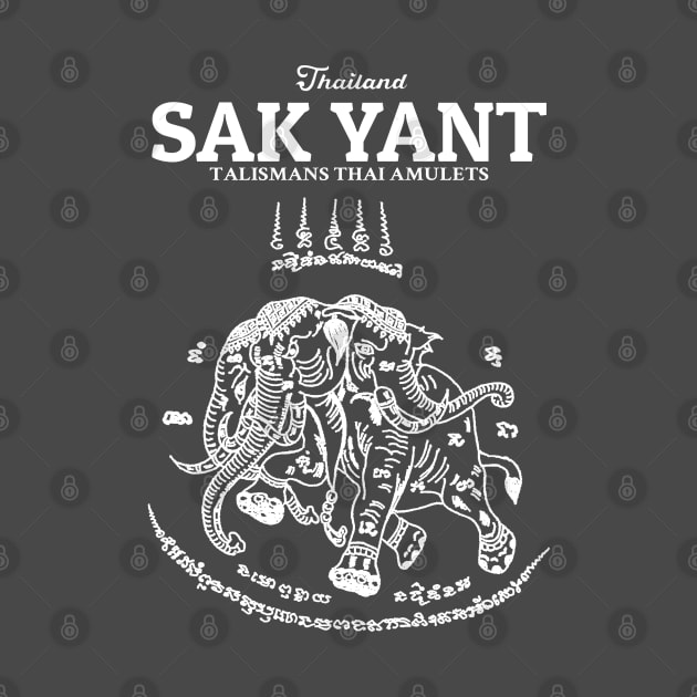 Muay Thai Sak Yant Elephant by KewaleeTee