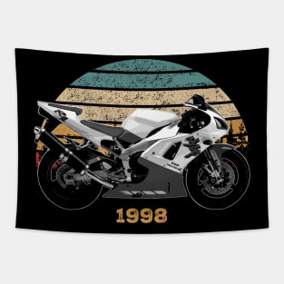 1998 Yamaha YZF-R1 Vintage Motorcycle Design Tapestry