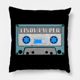 cindy lauper blue cassette Pillow