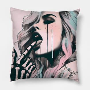 Edgy Pastel Aesthetic Pillow