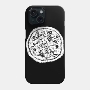 Detailed Drawing of Pizza Pie Phone Case