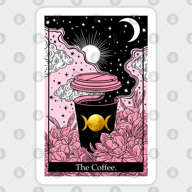 The Coffee Tarot Sticker, Witchy Sticker, Alternative Tarot, Coffee Lovers  