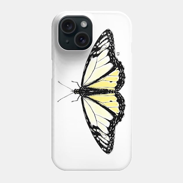 Not so real Butterfly yellow Phone Case by VeraAlmeida