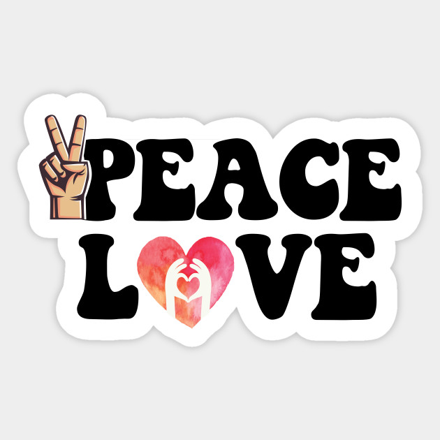 Peace And Love Peace And Love Sticker Teepublic