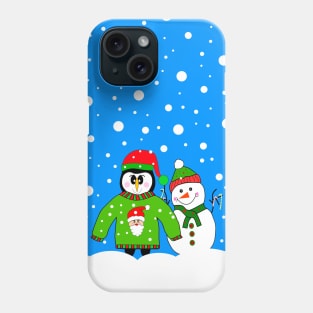 SNOW Day For A Penguin. Phone Case