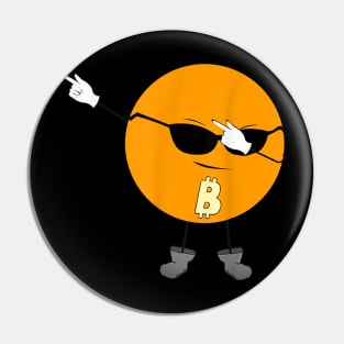 Dabbing Bitcoin T-Shirt Pin