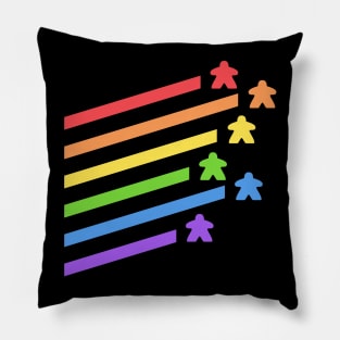 Rainbow Meeples Board Games Addict Pillow