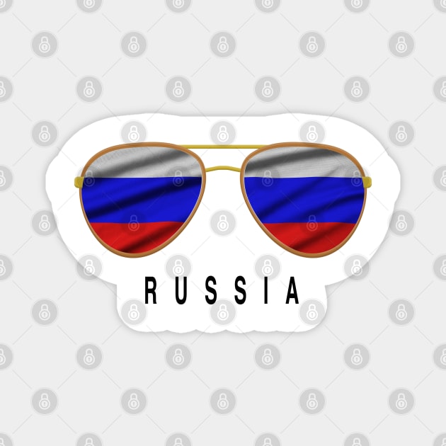 Russia Sunglasses, Russia Flag, Russia gift ,   Russian , Magnet by JayD World