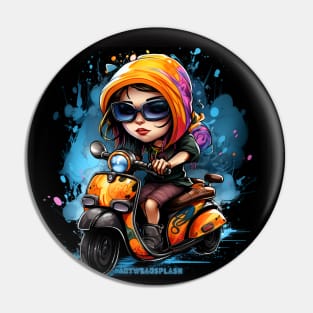 Lady Biker Pin