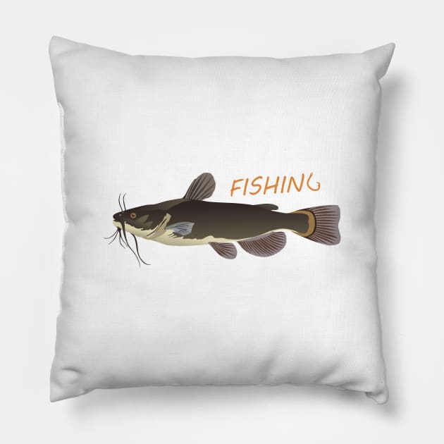 Catfish Fishing Pillow by NorseTech