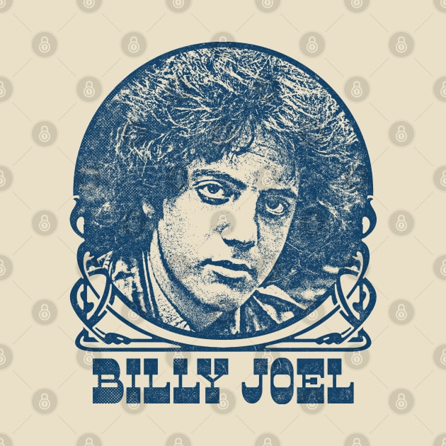 Billy Joel / / Retro Style Faded Look Design by DankFutura