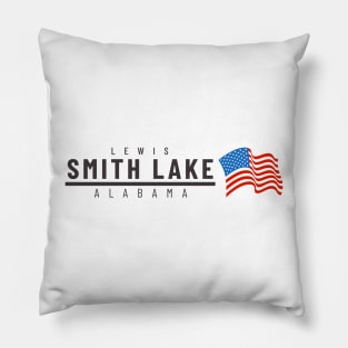 Smith Lake USA - light text Pillow