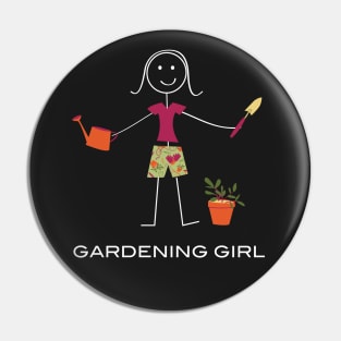 Funny Womens Gardening Girl Pin