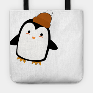 Kawaii Penguin with a beanie Tote