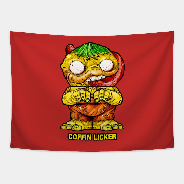 Freaks, Finks, Spazzes - Coffin Licker Tapestry by RadioactiveUppercut