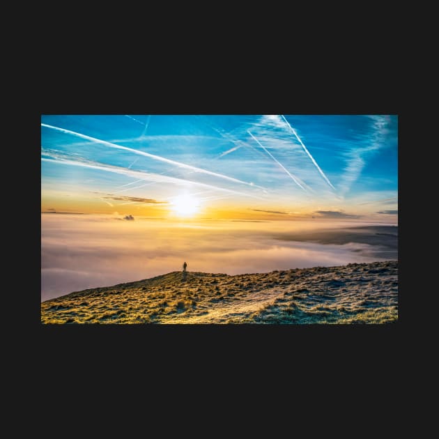 A photographer trying to capture an image of the sunrise in the Hope valley, Derbyshire Peak district, UK by Itsgrimupnorth