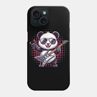 Rock On Cute funny panda loves Rock And Roll Sunglasses On Phone Case