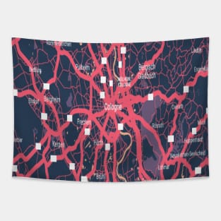 Cologne city map. Tapestry