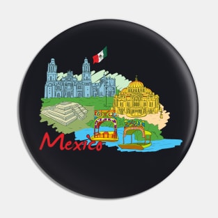 Mexico Sightseeing Mexican Gift Pin