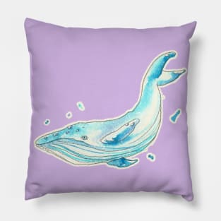 Sophie - Watercolor Whale Pillow