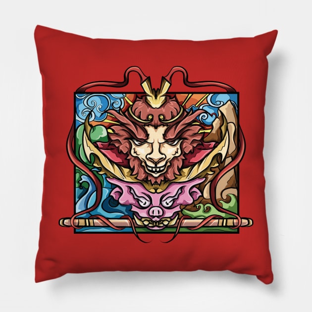 Sun Wukong Pillow by ijoneon