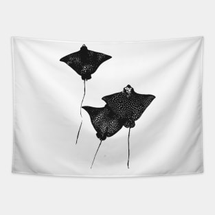 Spotted Eagle Rays Grunge Aesthetic Tapestry