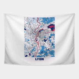 Lyon - France MilkTea City Map Tapestry
