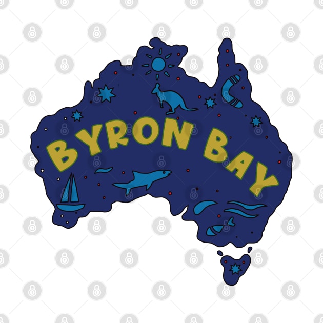 AUSTRALIA MAP AUSSIE BYRON BAY by elsa-HD