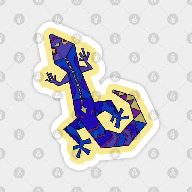 Moira purple gecko Magnet by VazMas Design