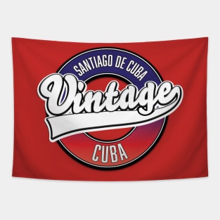 Santiago de Cuba cuba vintage logo Tapestry