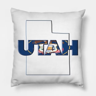 Utah Colored State Letters Pillow