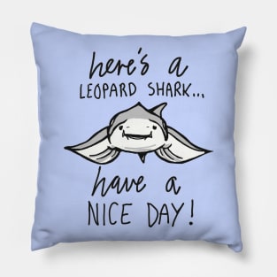 Cute Baby Leopard Shark Meme Quote Pillow