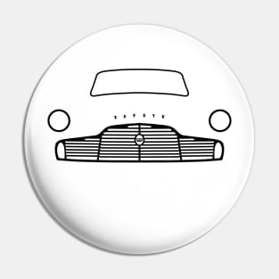 Ford Zephyr Mk II classic car outline graphic (black) Pin