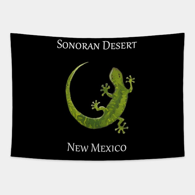 Gecko as seen in the Sonoran Desert in Arizona Tapestry by WelshDesigns